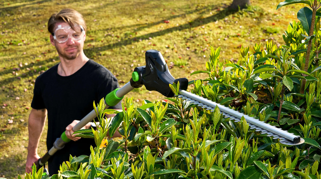 How-to-Trim-Tall-Hedges-Without-Strain-Try-NovorikX-20V-Cordless-Pole-Hedge-Trimmer NovorikX