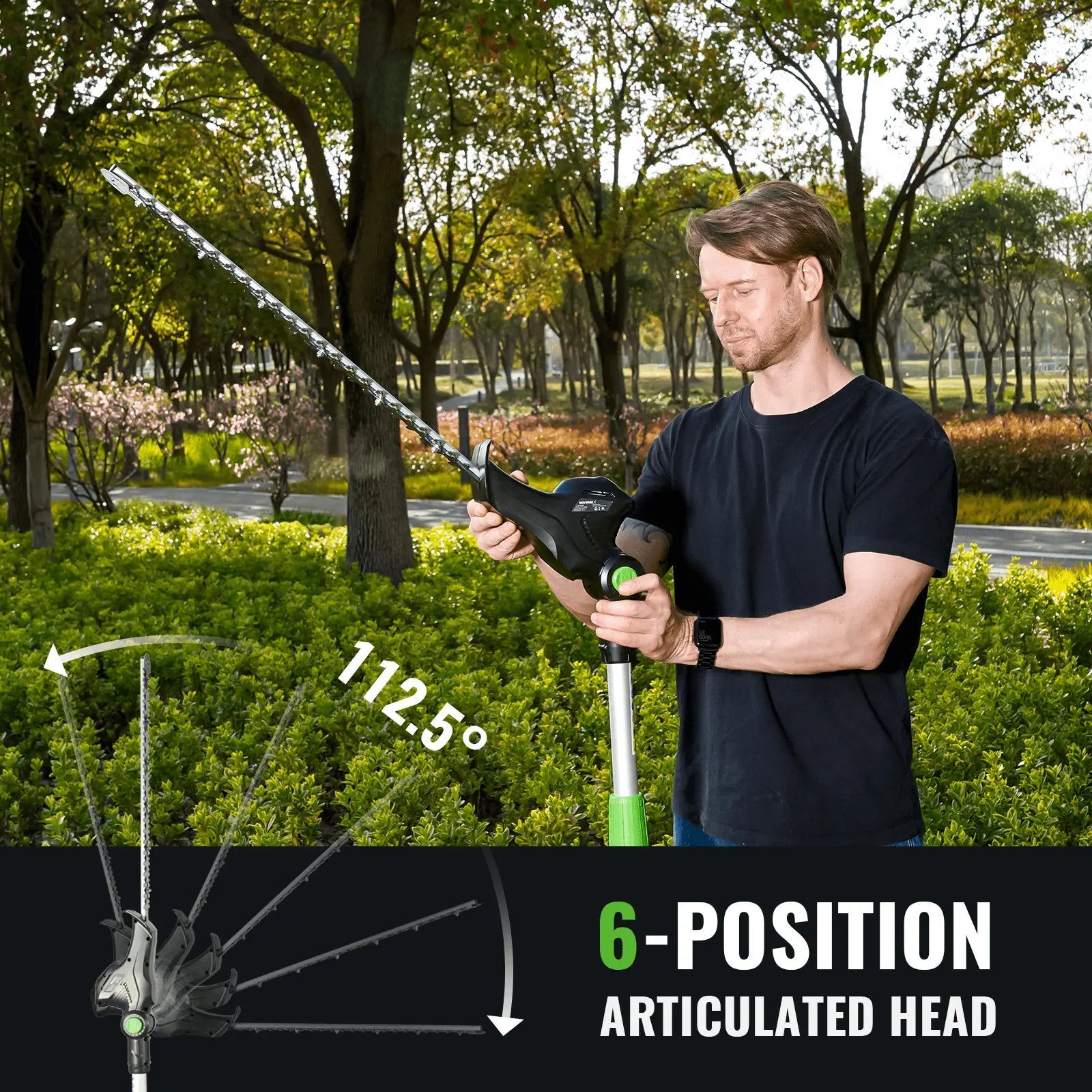 20V Cordless Pole Hedge Trimmer  NovorikX